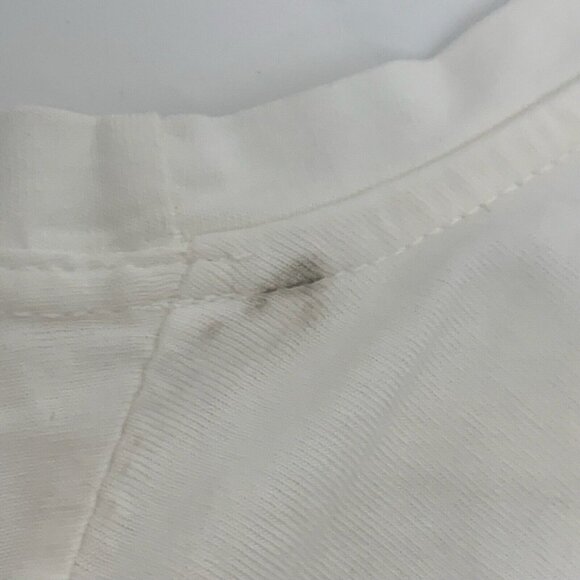 ViCOLO WOMEN LUXURY White TEE TOP BLOUSE With Satin Tie Italy Made Sz XL NWT - Picture 6 of 17